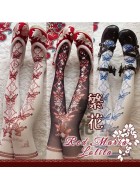 Red Maria Blossoms Tights